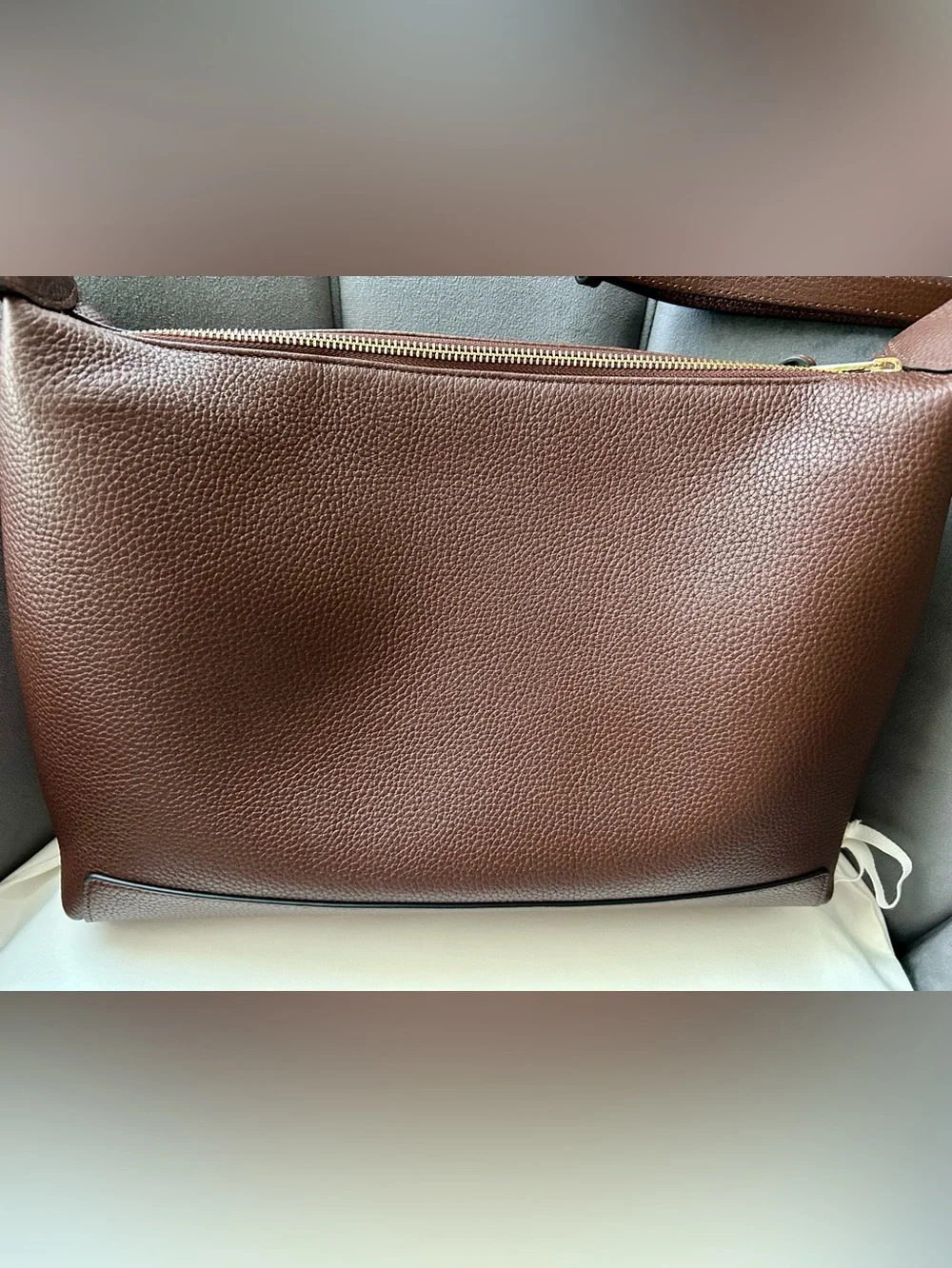 The Horse “Lou” Brown Pebbled Leather Hobo Bag